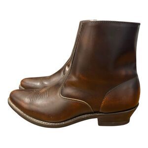 Laredo Fletcher Leather Brown Long Haul Western Side Zipper Boots Men’s Size 13D